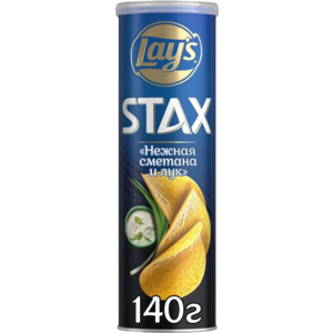 Чипсы картофельные LAY'S Stax Нежная сметана и лук, 140г