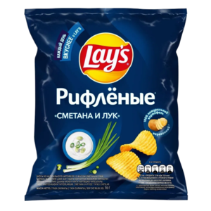 Чипсы Lay's рифленые Сметана и лук, 170г